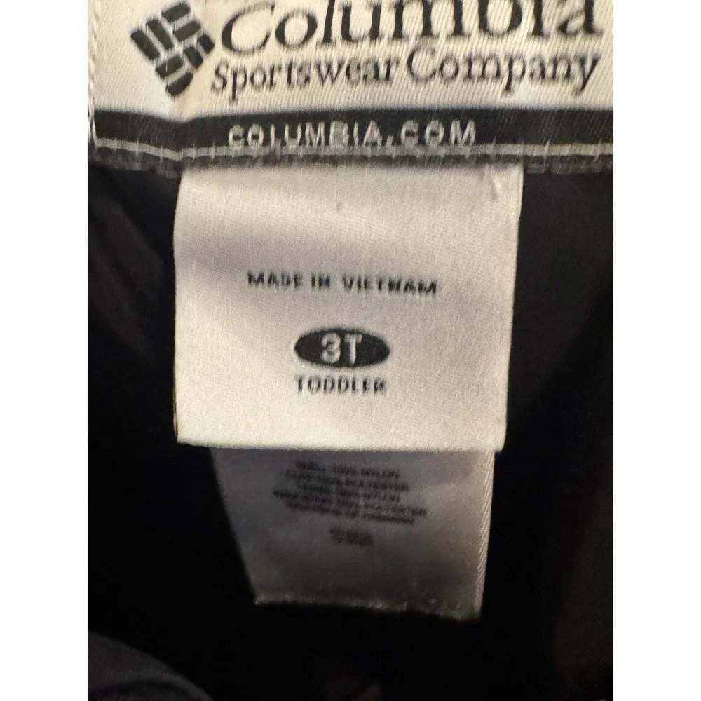 Columbia Kids Black Snow Bib Overalls Ski Grow System Kids 3T Winter Bibs Nylon
